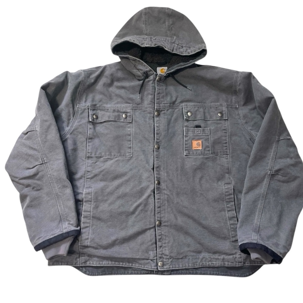 Carhartt Charcoal Hooded Jacket Men’s‎ 2XL